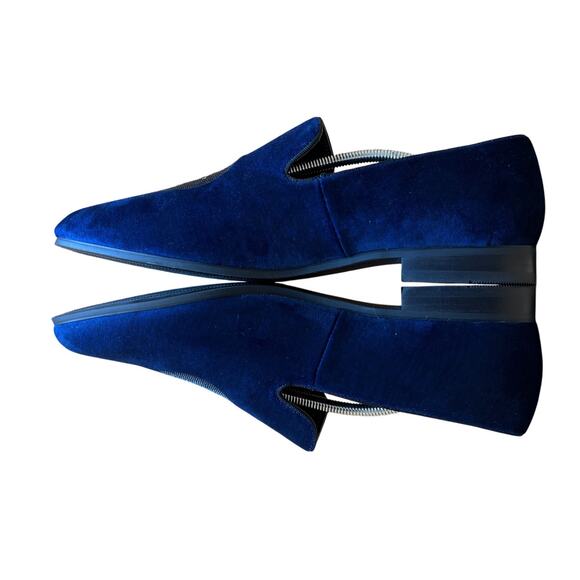 Inc Nova Sequin Skull Graphic Blue Velvet Loafer Mens 13M Slipper Shoes main image 9